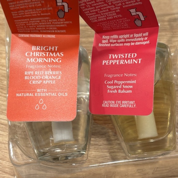 CHRISTMAS MINT White Barn Bath & Body Works Wallflower Refill Bulb Lot Set‎ of 2 - Picture 2 of 2